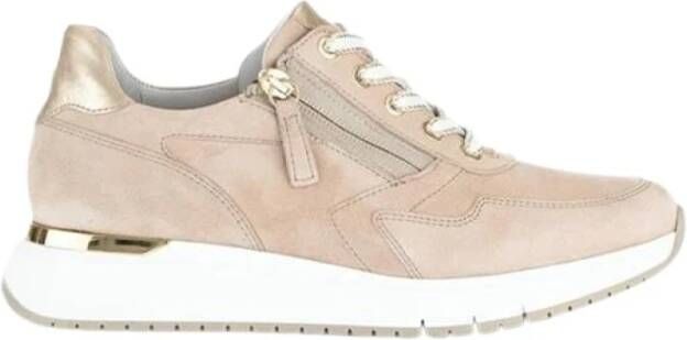 Gabor Sneakers Dames Lage sneakers Damesschoenen Suède 86.448 sue Zand - Foto 9
