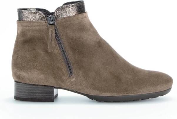 GABOR Enkellaarsjes Dames 718 Maat: 37 Materiaal: Suède Kleur: Taupe - Foto 10