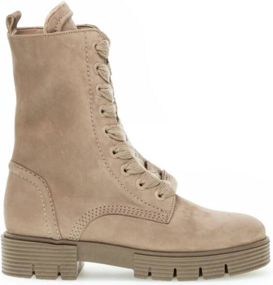 Bruin Tinten 745.4 Veterboots Laarzen Met Veters Dames Taupe - Foto 4
