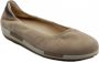 Gabor Taupe Ballerina's Slip-On Flats voor dames Beige Dames - Thumbnail 1