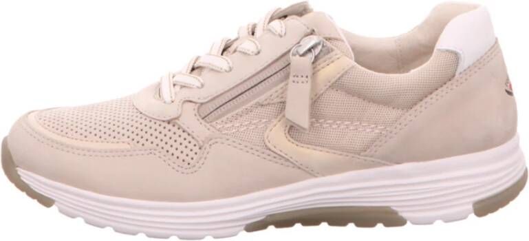 Gabor Beige Dames Casual Sleehak Sneakers