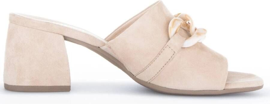 Gabor Beige Hoge Hak Sandalen Beige Dames
