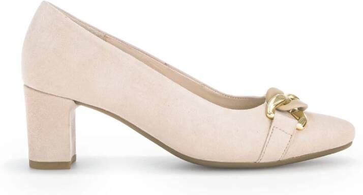 Gabor Stijlvolle Roze Suede Pumps Beige Dames