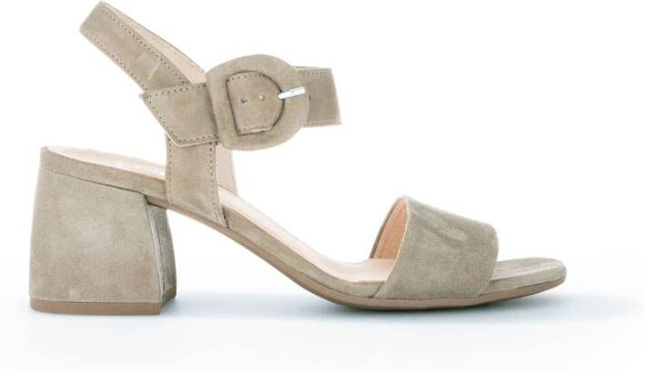 Gabor Beige Leren Sandalen Beige Dames