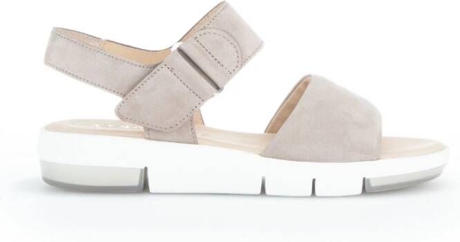 Gabor Beige Leren Sandalen Beige Dames