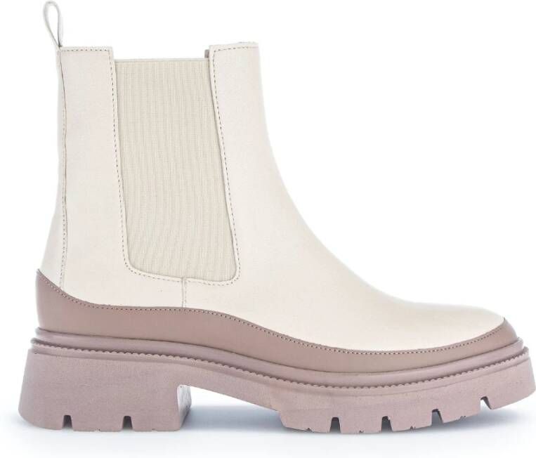 Gabor Beige Leren Zomerlaarsjes Beige Dames