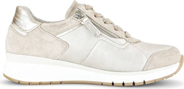 Gabor Beige Sneakers voor Vrouwen Beige Dames