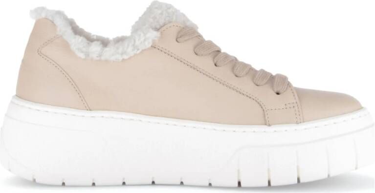 Gabor Beige Sneakers voor Vrouwen Beige Dames