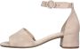 Gabor Beige Suède Comfort Sandalen met Enkelband Beige Dames - Thumbnail 2