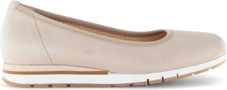 Gabor Beige suède leren ballerina flats Beige Dames