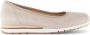 Gabor Beige suède leren ballerina flats Beige Dames - Thumbnail 1
