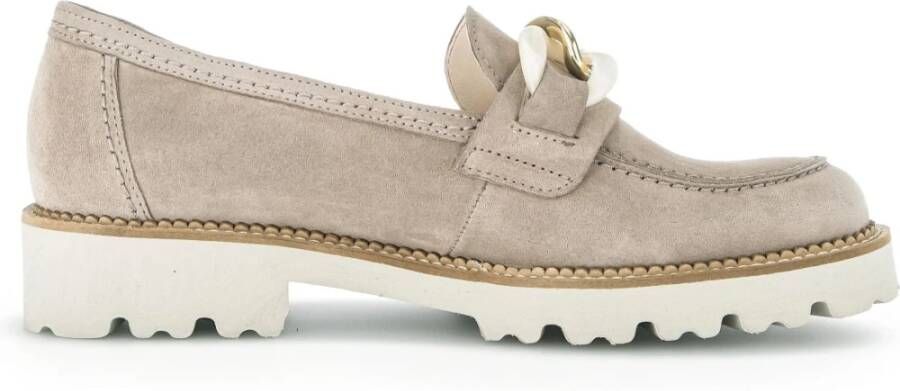 Gabor Beige Suède Loafers voor Dames Beige Dames