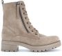 Gabor Beige Suède Veterschoen Beige Dames - Thumbnail 2