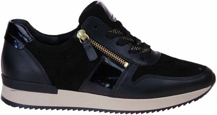 Gabor Vrouwen Leren Lage sneakers Damesschoenen 73.420 nub Zwart - Foto 2