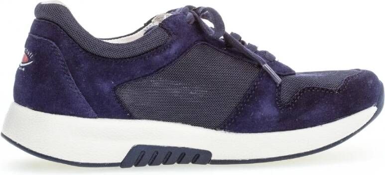 Gabor Blauw Lederen Mix Rollende Schoenen voor Vrouwen Blue Dames