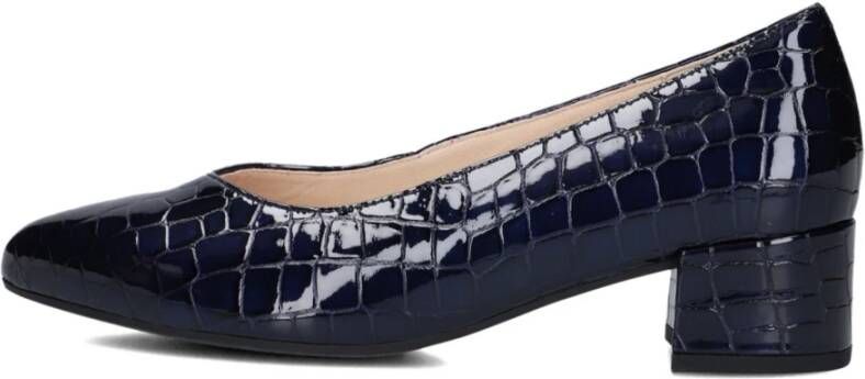 Gabor Blauwe Elegante Ronde Neus Pumps
