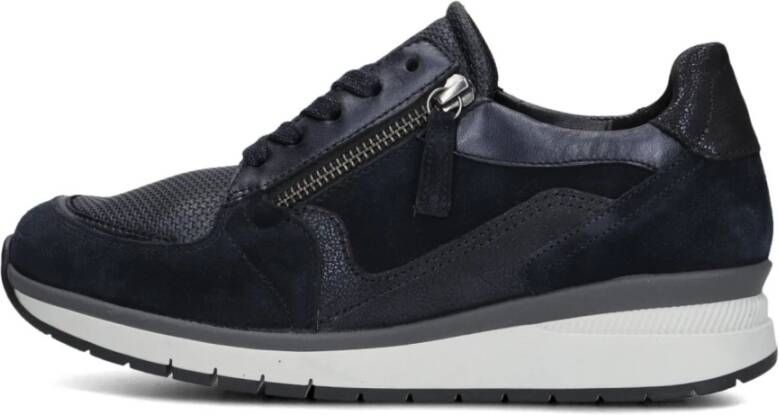 Gabor Blauwe Lage Fashion Sneakers