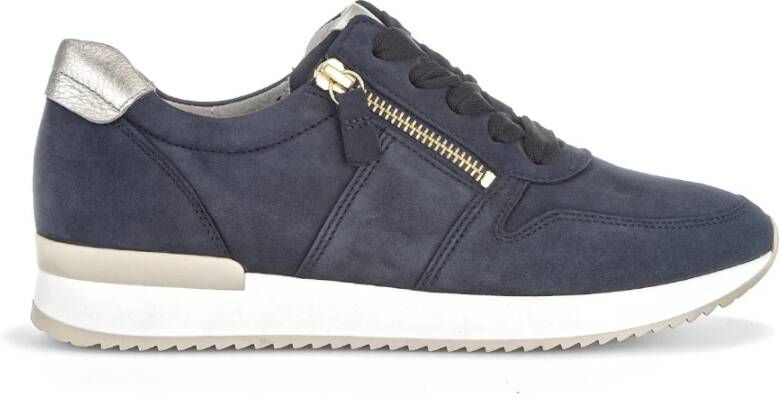 Gabor Blauwe nubuck leren manden Blue Dames
