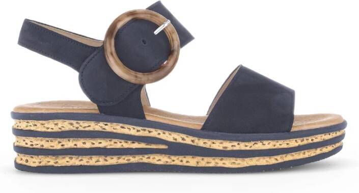 Gabor Blauwe nubuck leren sandalen