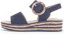 Gabor Blauwe Suède Sandalen met Beste Pasvorm Blue Dames - Thumbnail 6