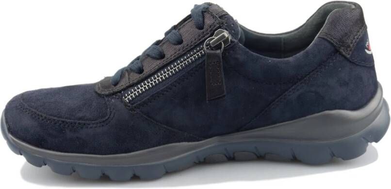 Gabor Blauwe Nubuck Walking Sneaker voor Dames Blue Dames