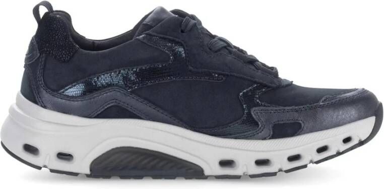 Gabor Blauwe Rollende Wandelsneaker Vrouwen