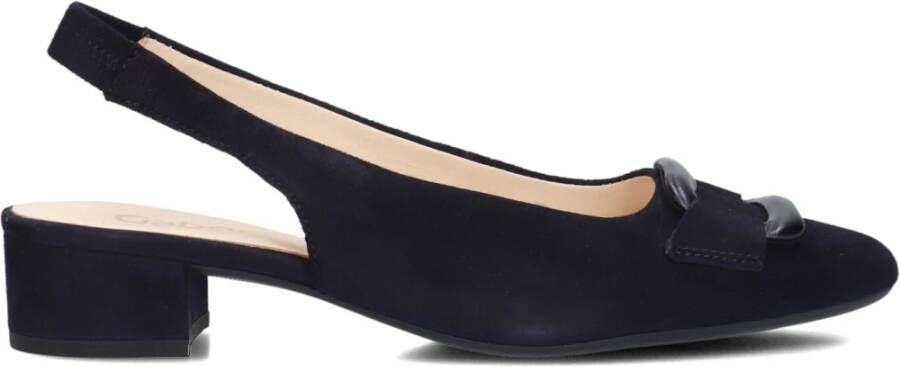 Gabor Blauwe Slingback Hakken Stijlvol Model 521
