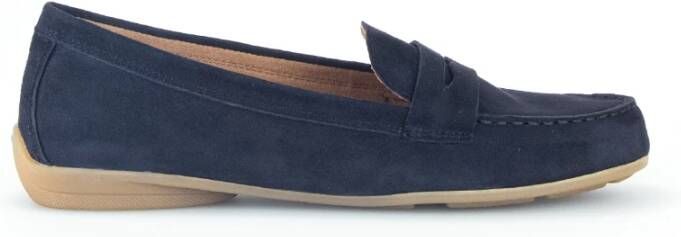 Gabor Blauwe suède mocassins Blue Dames