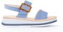 Gabor Blauwe Suède Sandalen Klittenbandsluiting Blue Dames - Thumbnail 2
