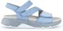 Gabor Blauwe Suède Sandalen Rolling Soft Blue Dames - Thumbnail 2