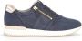 Gabor Blauwe Leren Sneaker met Uitneembaar Voetbed en Ritssluiting Blue Dames - Thumbnail 4