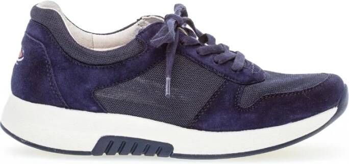 Gabor Blauwe Textiel Wandelschoenen Blue Dames