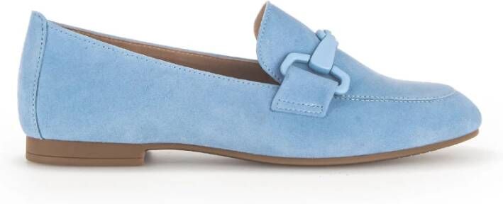 Gabor Blauwe Velvet Loafers Stijlvol Comfortabel Ontwerp Blue Dames