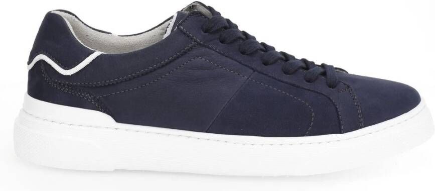 Gabor Blauwe Vetersneaker Lichtgewicht Leer Blue Dames
