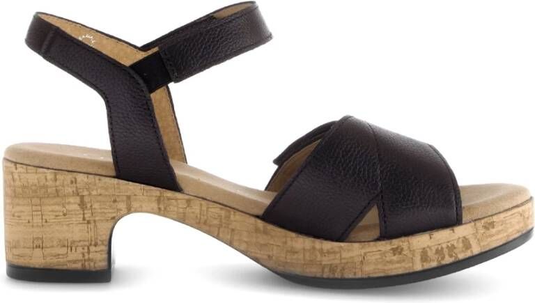 Gabor Blokhak damesandaal zwart Black Dames