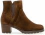 Bruin Tinten 804 Enkellaarsjes Enkelboots met rits Dames Cognac - Thumbnail 3