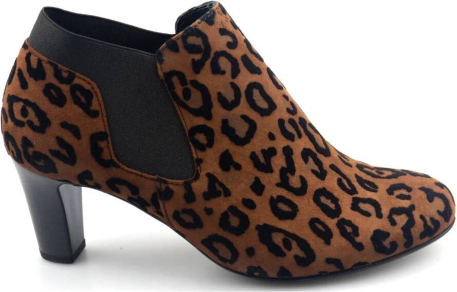 Gabor 95.260.58 dames enkellaars bruin luipaard print