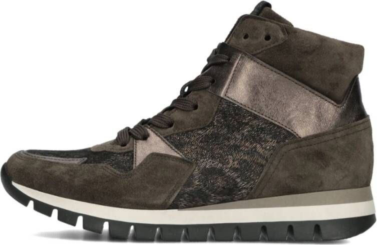 Gabor Bruine Hoge Sneakers voor Vrouwen - Foto 2