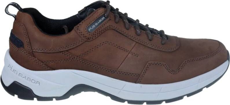 Gabor Bruine Leren Sneaker Brown Heren