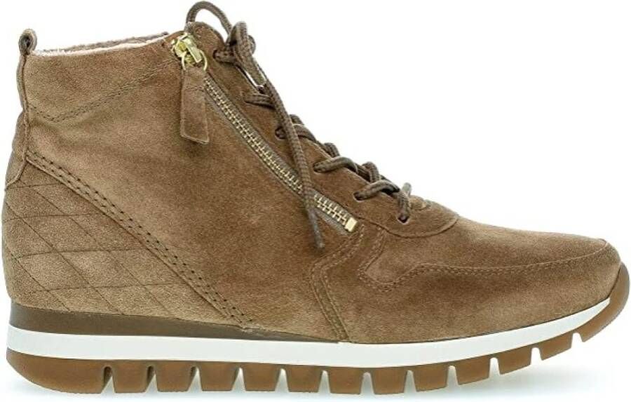 Gabor Comfort Hoge Sneakers H leest Bruin Dames - Foto 5