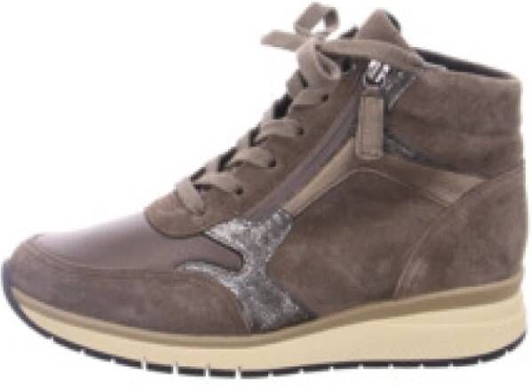 Gabor Sneakers met sleehak Capri comfortabele schoen high-top sneaker veterschoen comfortabele breedte k (extra breed)
