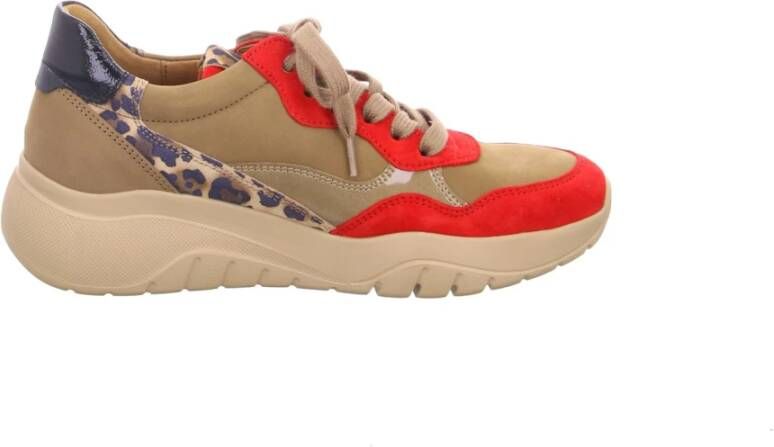 Gabor Zwarte Leren Lage Sneaker Mix Multicolor Dames - Foto 2