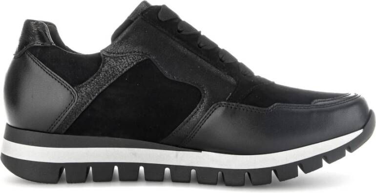 Gabor Comfortabele suède sneakers met uitneembare binnenzool en brede pasvorm Black Heren - Foto 2