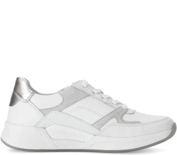 GABOR Lage Sneakers Dames 958 Maat: 37 Materiaal: Leer Kleur: Wit - Foto 4