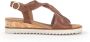 Gabor Cognac Leren Kruisband Sandalen Brown Dames - Thumbnail 3