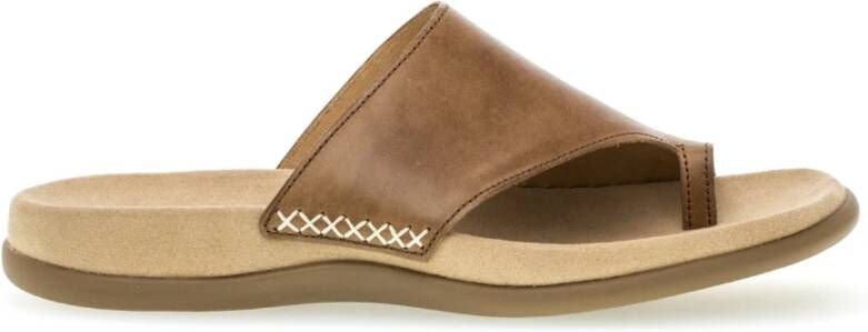 Gabor Teenslippers sleehak zomerschoen dianette met contrastkleurig borduursel
