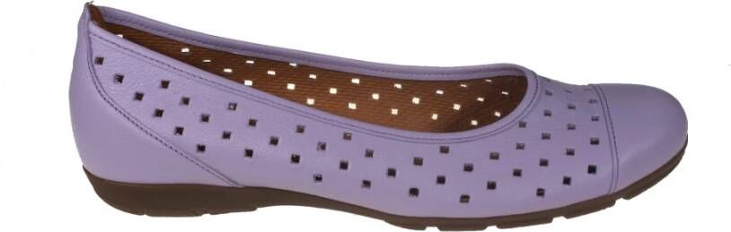 Gabor Comfortabele Leren Loafer met Elastische Sluiting Purple Dames