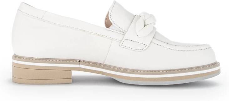 Gabor Comfortabele leren loafer voor dames White Dames