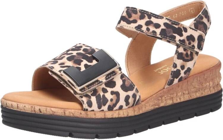 Gabor Comfortabele Nubuck Leren Sleehak Sandaal