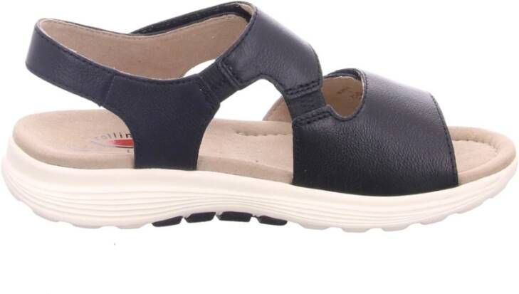 Gabor Zwarte Leren Dames Sandalen Rolling Soft Zwart - Foto 3